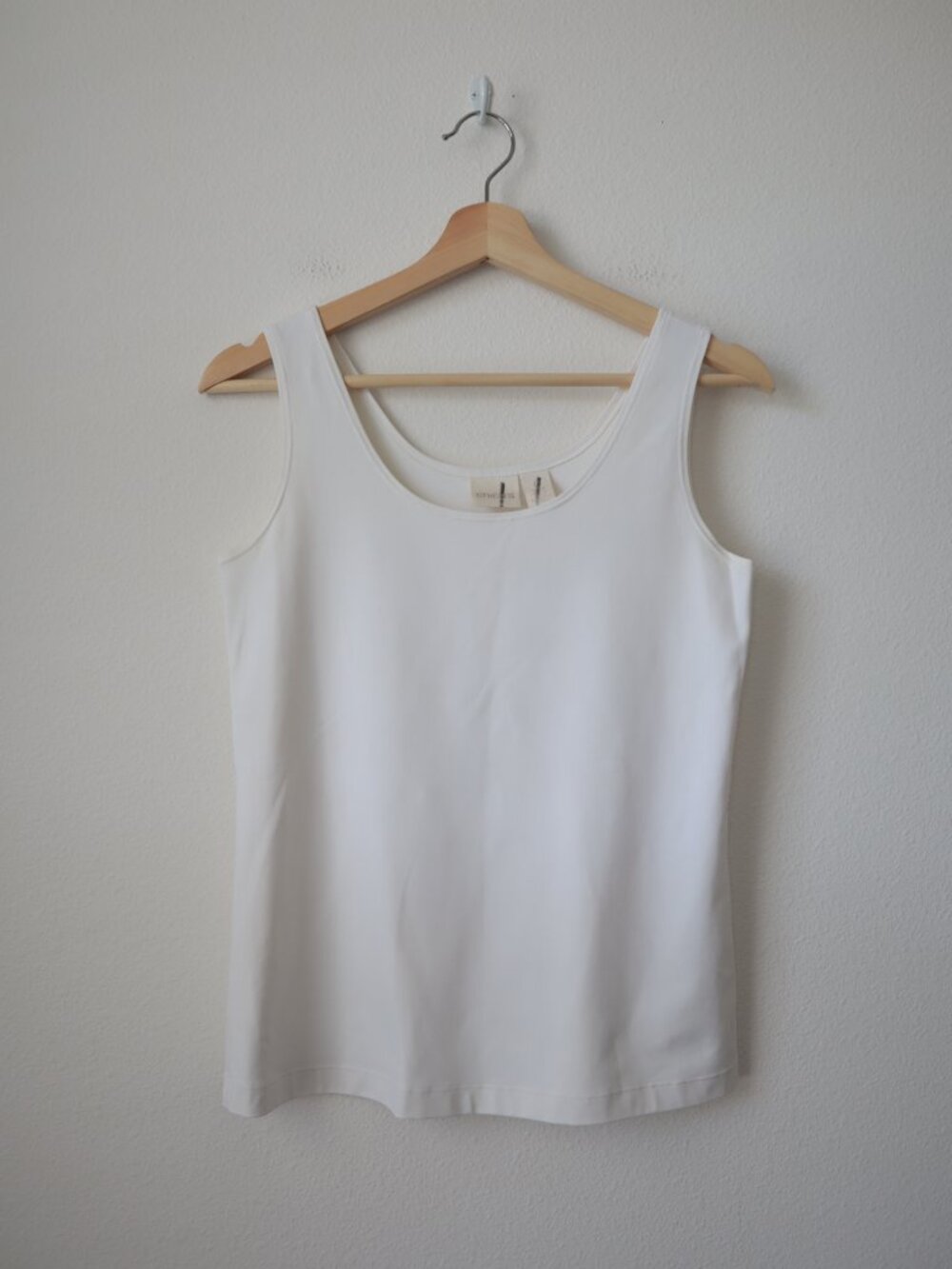 Chico's Cream Microfiber Layering Tank Top | S